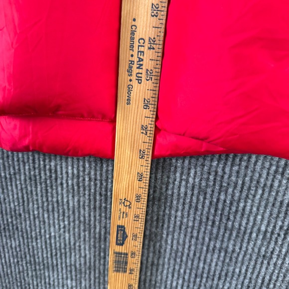 Lands' End Womens L Red Puffer Vest Goose Down Feather Fill Gorpcore Retro - Picture 7 of 8